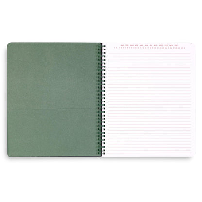 Steel Mill & Co Large Spiral Notebook College Ruled for Journaling/School/Work, 11" x 9.5" with Durable Hardcover and 160 Lined Pages, Wanderlust