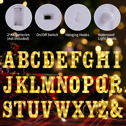 Light Up Letters N,LED Sign Marquee Letters 26 Alphabet for Party Birthday Name,Wedding,Christmas Decorations,Personalized Name Sign Letter for Centerpieces Table and Wall Decor