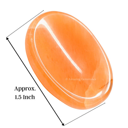 Amazing Gemstone Red Aventurine Worry Stone Crystals and Healing Stones - Worry Stones for Stress Relief Gifts - Piedra Crystal Fidget for Meditation - Unique Stocking Stuffers and Birthday Gifts