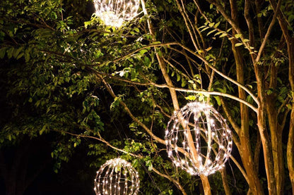 Elf Logic 3 Pack 16” Outdoor/Indoor LED Christmas Light Balls. Durable, Waterproof, Long-Lasting, Lightweight Bright Light Ball. Warm LED Lights for Holiday Decor, Patio, Wedding Decor