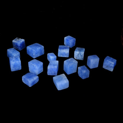 Blue Sapphire Cube Approx 250.00 Ct Lot of Blue Sapphire Gemstones for Jewelry Making & Home Décor