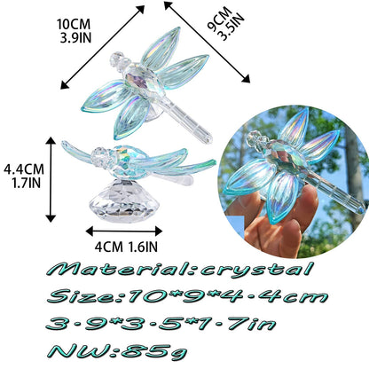 H&D HYALINE & DORA Crystal Dragonfly Figurine Glass Animal Figurines Collectibles Home Decor Paperweight