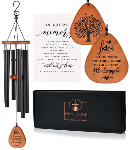 AMBOBE Memorial Wind Chimes for Loss of Loved One, Sympathy Wind Chimes Gift, Bereavement Gifts, Beautiful Outdoor Garden Decor with Soothing Melodic Tones