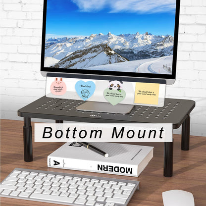 Yocoolfun 2 Pieces Monitor Memo Board Top Mount,18“ Monitor Sticky Note Holder,Universal Transparent Sticky Notes Memo Pad,Sticky Boards,Message Board for Computer Monitors