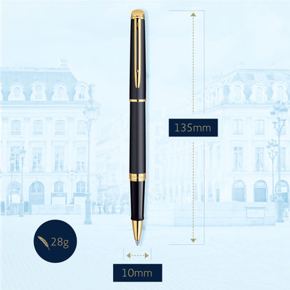 Waterman Hémisphère Rollerball Pen, Matte Black with 23k Gold Trim, Fine Point with Black Ink Cartridge, Gift Box