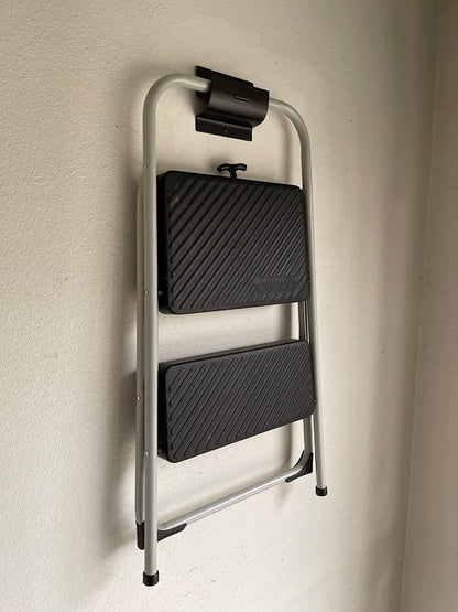 Tetra-Teknica GMH-01 4-in Steel Wall Mount Ladder and Wheelbarrow Hanger, Matte Black