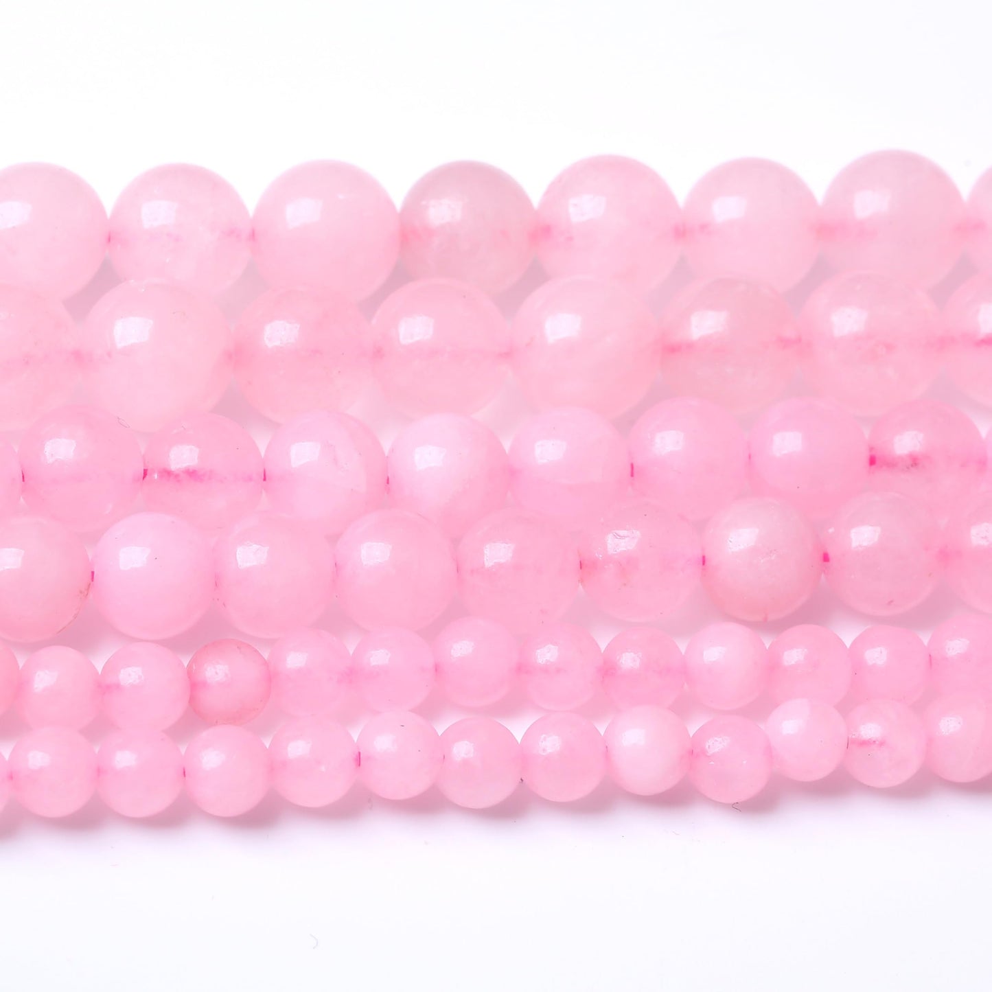 Natural Pink Crystal Beads Gemstone Round Crystal Energy Stone Jewelry Making DIY Bracelet Necklace Jewelry Making 1 Strand 15" 10MM 35PCS