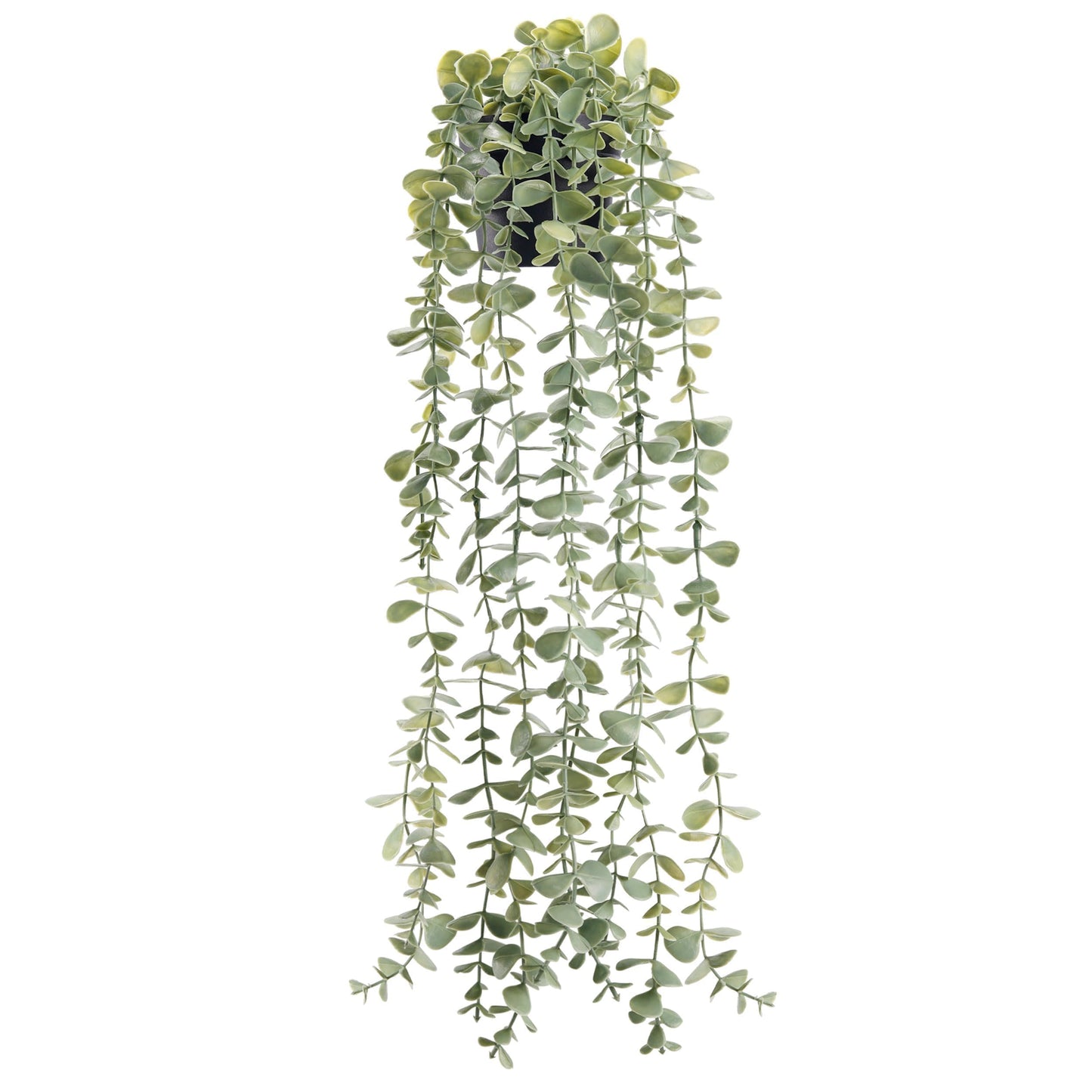 Der Rose 1Pcs Fake Plants Hanging Artificial Potted Faux Eucalyptus Plants for Modern Boho Farmhouse Bathroom Office Desk Wall Art Shelf Living Room Aesthetic Decor Indoor