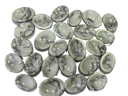 Howlite Thumb Worry Stones Metaphysical Gemstone Crystal Healing Reiki Men Women Gift Feng Shui Positive Energy Love Wellness Palm Stones Wicca Powerful