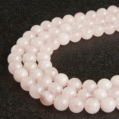 60pcs 6mm Rose Quartz Beads Natural Gemstone Beads Round Loose Beads for Jewelry Making