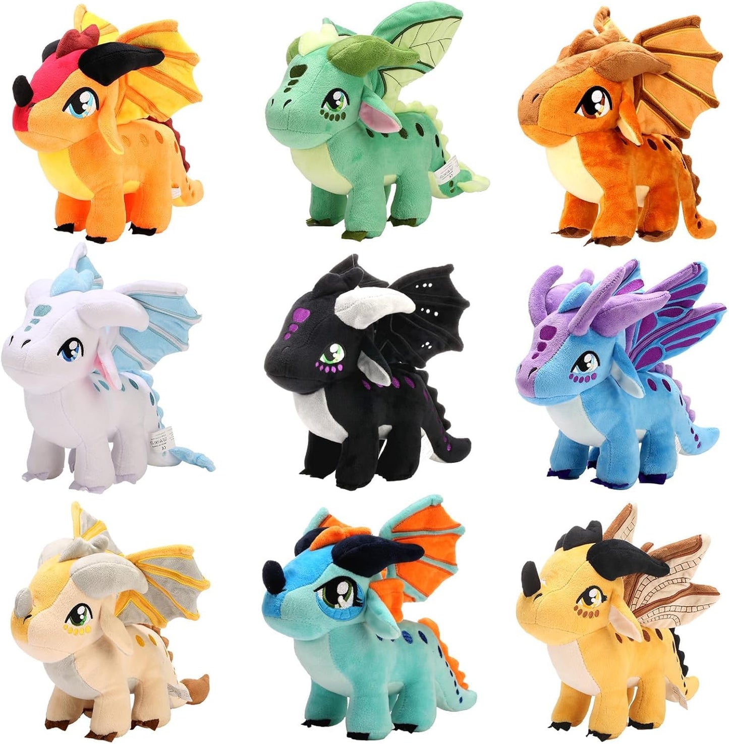 Mejglrc Wings Dragon Plush - Wings Dragon Plush Pillow Toy - Kawaii Pterosaur Plushie - Soft Flying Dragon Hugging Pillow for Kids Boys Girls (Silkwing)