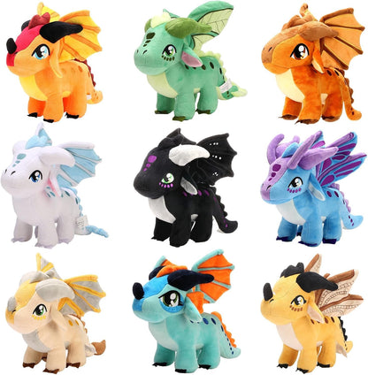 Mejglrc Wings Dragon Plush - Wings Dragon Plush Pillow Toy - Kawaii Pterosaur Plushie - Soft Flying Dragon Hugging Pillow for Kids Boys Girls (Silkwing)