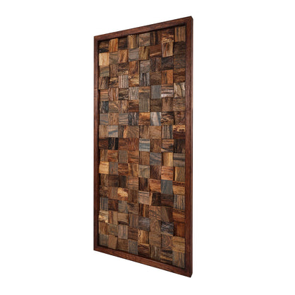 CONSDAN Wood Wall Decor | USA Grown Hardwood, Rustic Wooden Wall Art, Home Decorations for Living Room and Bedroom Aesthetic, Framed and Ready to Hang, Rustic, 36" x 18"