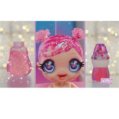 MGA Entertainment Glitter Babyz Selena Stargazer Baby Doll 3 Magical Color Changes, Pastel Purple Glitter Hair, Moon & Stars Outfit, Diaper, Bottle, Pacifier Accessories Gift for Kids, Ages 3 4 5+
