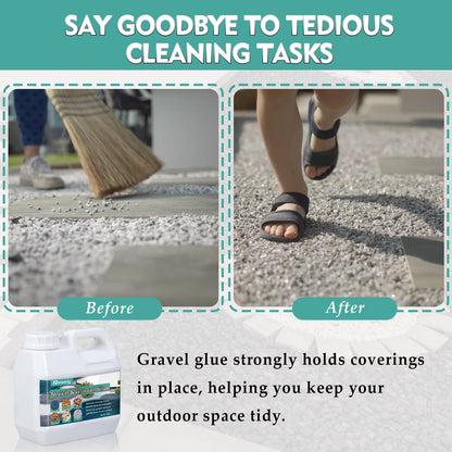 Rock Glue for Landscaping, Fast Drying Lockdown Sticky Rock Glue, Reliable and Non-Toxic Gravel Binder for Rocks, and Pea Gravel, Lasts up to 12-24 Months