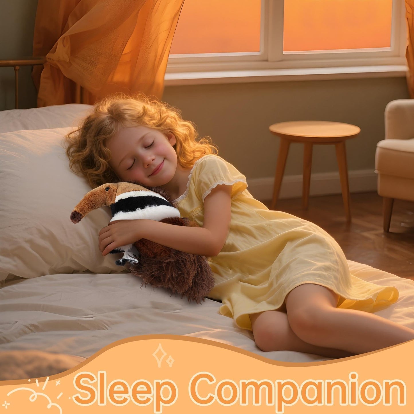 Anteater Stuffed Animal, Anteater Plush Toys Lifelike Cute with PP Cotton,10.6 Inches Soft Realistic Stuffed Zoo Animals Toy Juguetes De Peluche Gifts for Kids Girls Animal Lover Birthday Christmas