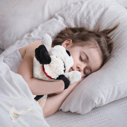 meowtastic Black & White Dog Weighted Stuffed Animals - 22 Inch 4.5 Pounds Weighted Plush Dog Stuffed Animals - Big Stuffed Dog Plush Pillow - Cute Plush Toys Gifts for Kids & Adults (22" 4.5 lbs)