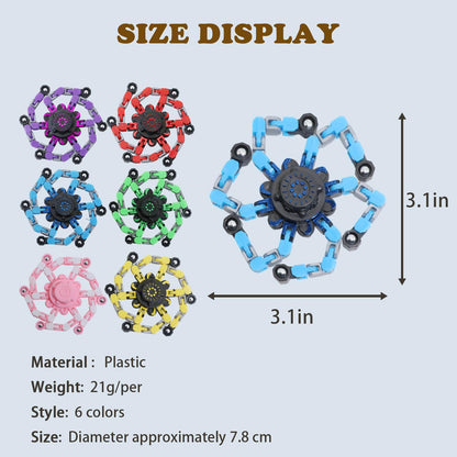 48Pcs Transformable Fidget Spinners Toys- Deformable Fingertip Gyro Stress Relief Sensory Toys, Easter Party Favors & Birthday Gifts for Kids Adults Boys Girls