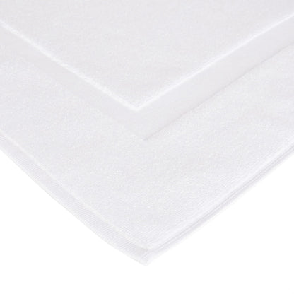 Amazon Basics Non-Slip Cotton Bath Mat, 100% Cotton Absorbent, Machine Washable, 31" L x 20" W, Bright White