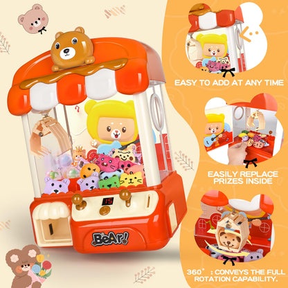 nicknack Large Claw Machine for Kids with Toys Inside,Arcade Size Toys for 3 4 5 6 7 8 Years Old Girls,Mini Prize Toys for Boys,Christmas Birthday Gifts for Kids,Includes Coins & Mini Toys