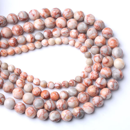 60pcs 6mm Natural Red Crazy Lace Agate Stone Beads Round Loose Spacer Beads for Jewelry Making DIY Bracelet,Energy Stone Healing Power (6mm, Red Crazy Lace Agate)