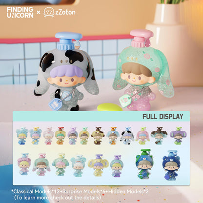 FINDING UNICORN zZoton Bubble Bath Baby Series Blind Box(Whole Set 10pcs)