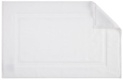 Amazon Basics Non-Slip Cotton Bath Mat, 100% Cotton Absorbent, Machine Washable, 31" L x 20" W, Bright White