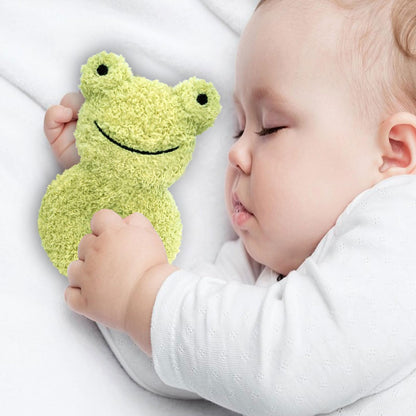 Doindute Baby Frog Soft Rattle Toy, Plush Frog Infant Shaker Rattle Easy-Grasp Stuffed Animal Toy, Gifts for Newborns Babies Toddlers Boys Girls, Green, 6 Inches