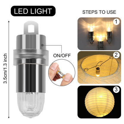 30x Battery Operated LED Party Lights Seasonal Lighting for Balloons Paper Lanterns, Waterproof - Warm White
