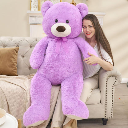 Toys Studio Ultra Soft Teddy Bear 51 inch Giant Stuffed Animal Large Stuffed Bear Plush Toy for Girls Mother's Day Valentines Gifts Christmas Kids Baby Shower, Purple