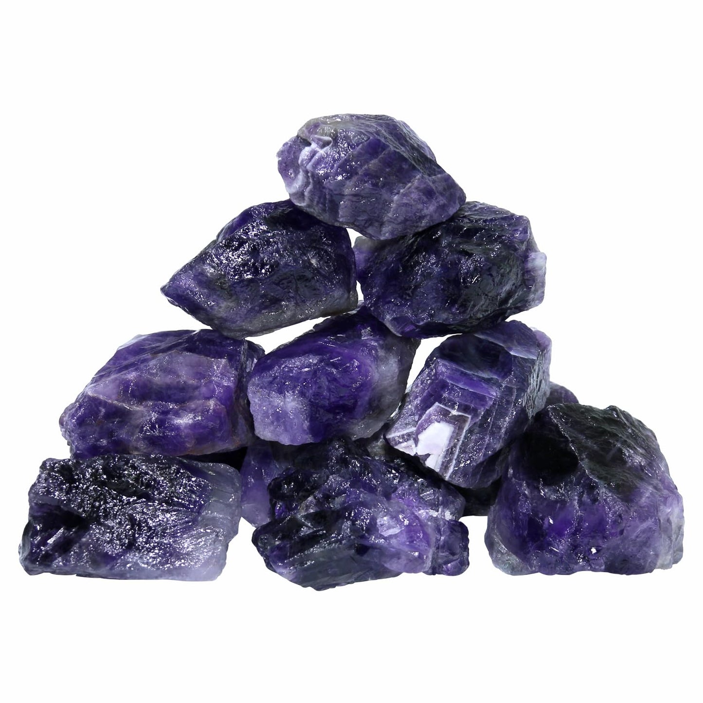 Nvzi Raw Amethyst Stone Crystals Bulk, Real Gemstones and Crystals, Rocks and Minerals, Healing Crystals, Quartz Crystals and Healing Stones, Cuarzos Originales De Energia Y Piedras(1LB)