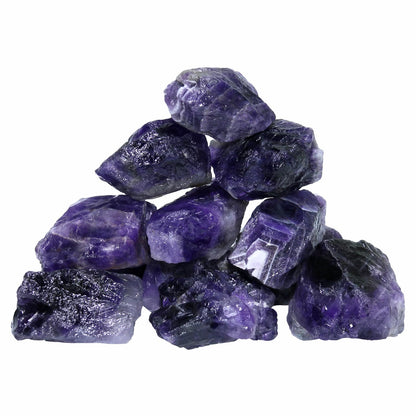 Nvzi Raw Amethyst Stone Crystals Bulk, Real Gemstones and Crystals, Rocks and Minerals, Healing Crystals, Quartz Crystals and Healing Stones, Cuarzos Originales De Energia Y Piedras(1LB)