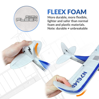 RCSHOBBY RC Plane Sport Cub 500 S2 RC Airplane RTF 4 CH Remote Control Airplane with Gyro Stabilization System& One Key Aerobatic, Ready to Fly for Beginners,Adults