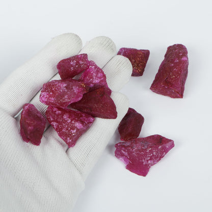 REAL-GEMS Natural Red Ruby Rough Gemstone 30 Carat Approx Raw Uncut Stone For Jewelry Making And Collectors