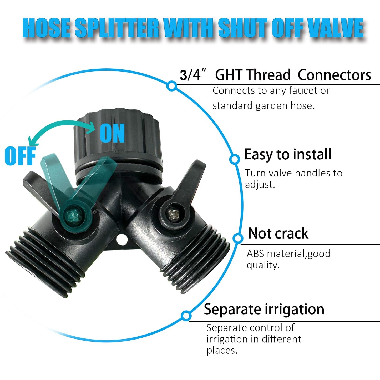 AMRITA Fittings for 1/2" Garden Soaker Hose, Female/Male Connector&Valves&Straight Connectors.(Fittings)