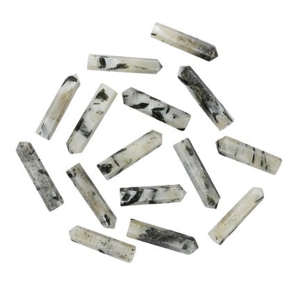 Amazing Gemstone Green Tourmaline in Quartz Crystal Points Bulk Healing Crystals - Pack of 3 Single Terminated Healing Wand Point Bulk Crystals for Crafts, Crystal Grid, DIY Work