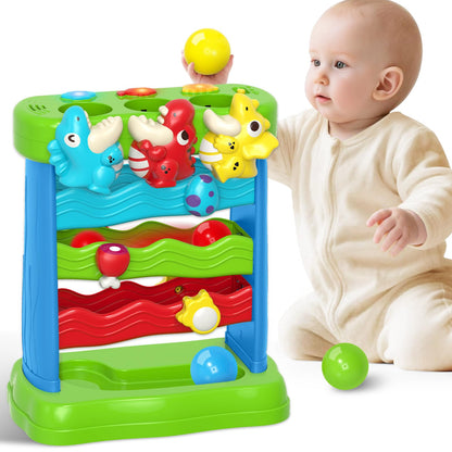 LACCHOUFEE Feeding The Dinosaur, Interactive Toddlers Toy, 1+ Year Old Baby Boys & Girls Gift, Musical Toys for Infant One Year Birthday Present, Babies Ages 6-12-18-24 Months Education Learning Toys
