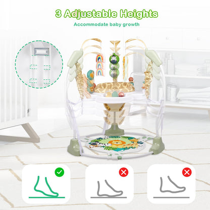 Otrolepota Baby Activity Center, Infant Jumpers and Bouncers with Music, Lights, Infant Toys, 360°Rotating Seat, 3 Adjustable Heights, Baby Play and Learning Center for 6+ Months