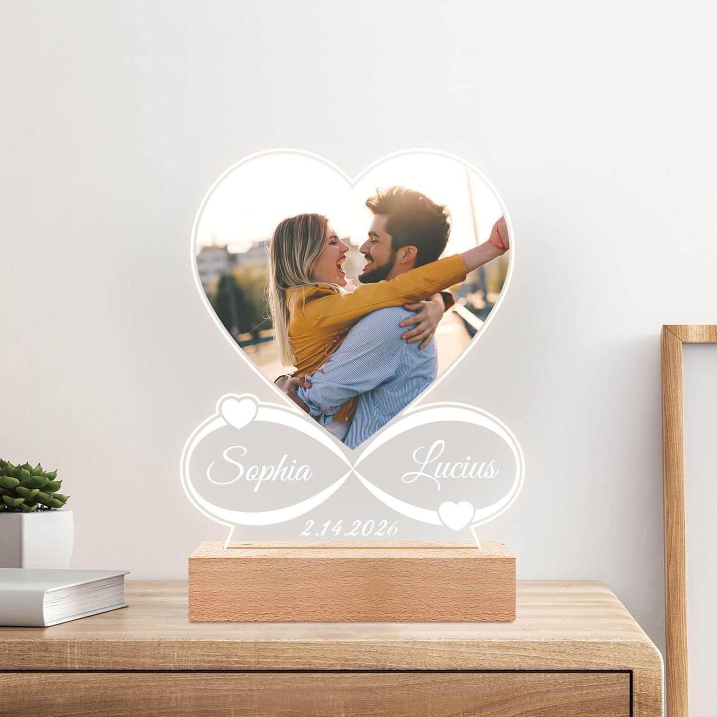 KoxSmar Custom Picture Frames, Personalized Photo Frame, Customized Picture Frames, Personalized Anniversary Photo Gifts for Women Men Her Him, Mothers Day Gifts for Mom Dad Baby Kid Family Pet