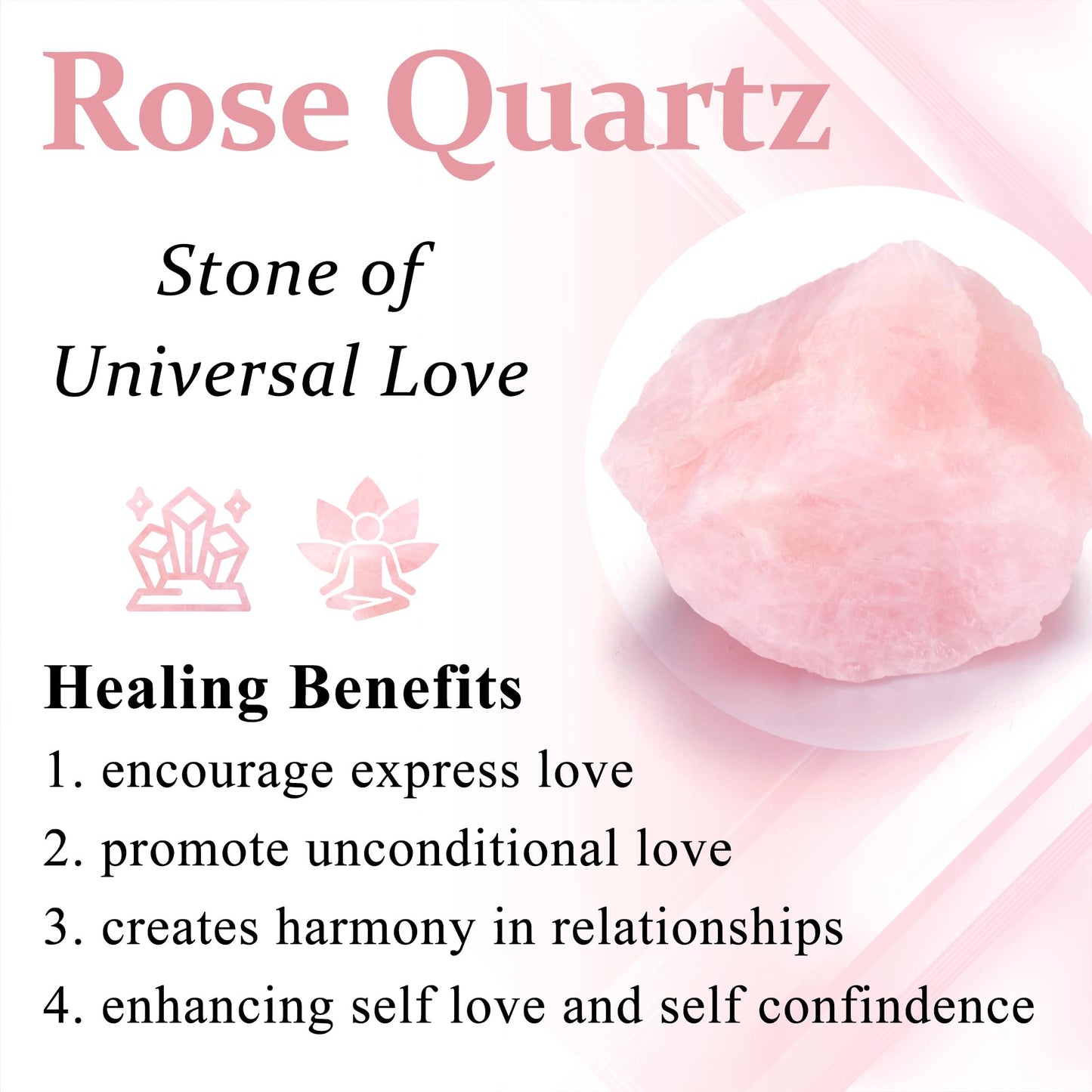 Top Plaza Rose Quartz Crystal Bracelets for Women Natural Semi-Precious Gemstone Beaded Stretch Bracelet Spiritual Jewelry Gifts for Mom