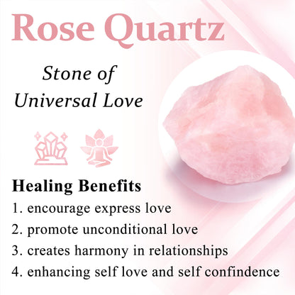 Top Plaza Rose Quartz Crystal Bracelets for Women Natural Semi-Precious Gemstone Beaded Stretch Bracelet Spiritual Jewelry Gifts for Mom