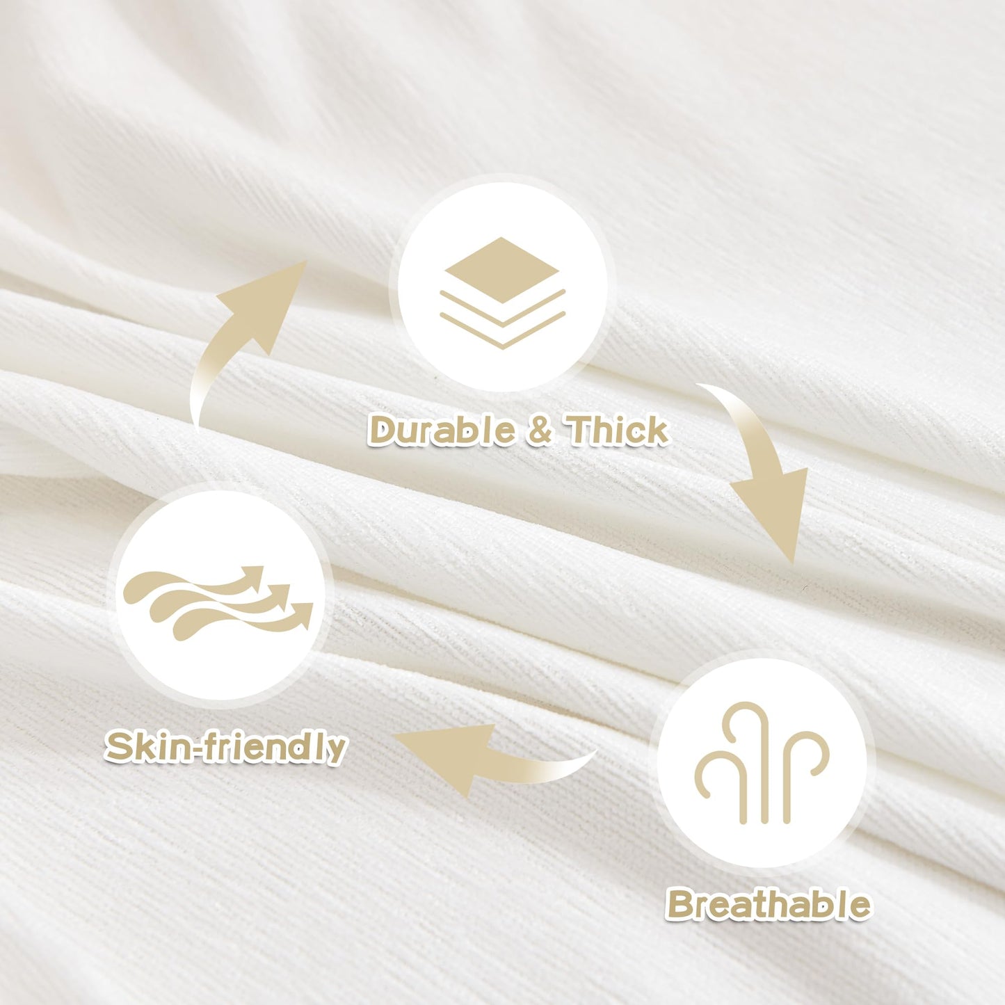 MYSKY HOME Chair Couch Covers - Sectional Couch Covers for Pet, Non Slip Soft Couch Cover, Washable Furniture Protector with Tassel Sofa Throws, Living Room, 71"x91", White