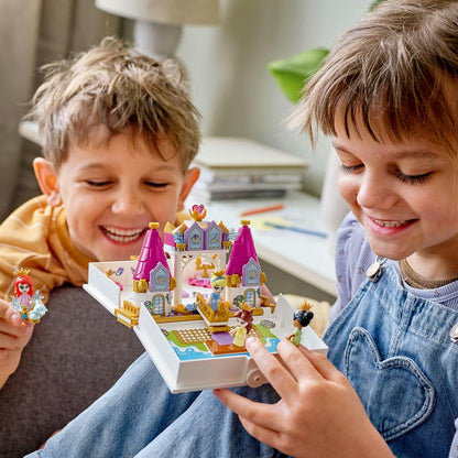 Lego® Disney Ariel, Belle, Cinderella and Tiana’s Storybook Adventures 43193 Building Kit; A Fun Buildable Toy Gift for Kids