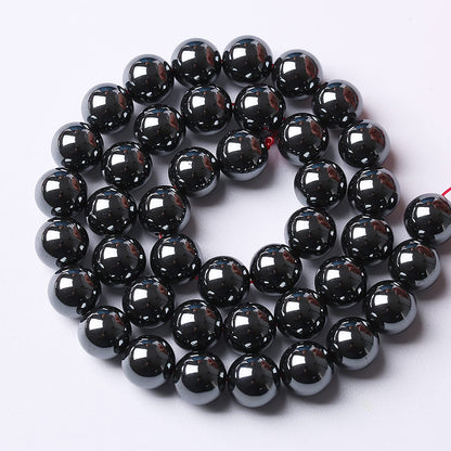 71pcs 6mm AAA Black Hematite Beads Natural Stone Gemstone Round Loose Beads for Jewelry Making DIY Bracelets Necklace Earrings