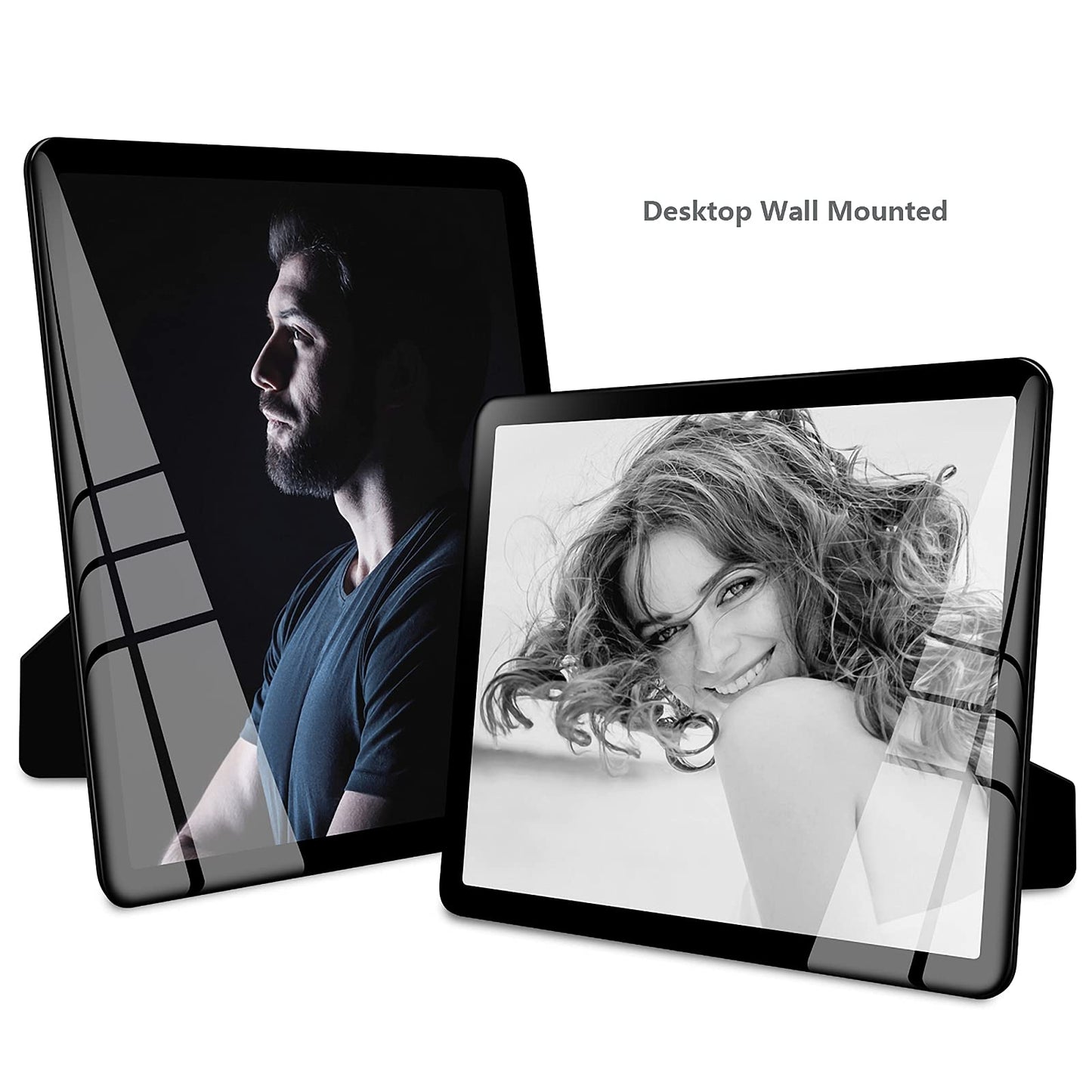 Bluesun 8x10 Picture Frame Black Standing can be Vertical and Horizontal - Real Glass Frames, Cool 8×10 Photo Frame, Wall Frames Gifts for Men Boyfriend Dad Boss and Loved Ones(8x10, Black)