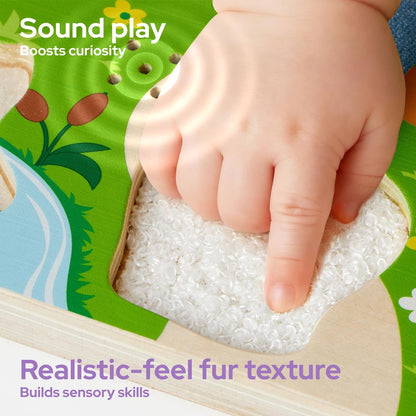 lalalark Musical Wooden Puzzles Toys, Tactile & Sound Farm Animal Toys for Baby 2-4, Montessori Educational Block Puzzles, Learning Toddler Kids Birthday Valentine Easter Gifts for Boys Girls