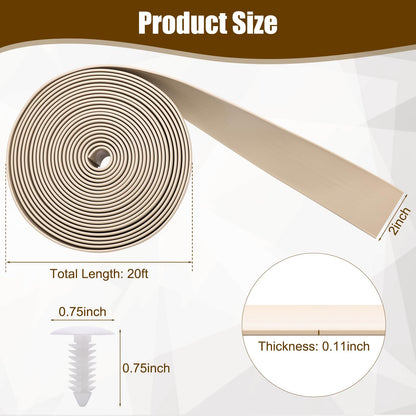 Coldairsoap 2" Wide Vinyl Straps for Patio Chairs Repair, 20FT Long Patio Garden Furniture Replacement Straps+ 40 Free Rivets for Outdoor Lawn Furniture Chaise Lounge Repair (Driftwood)