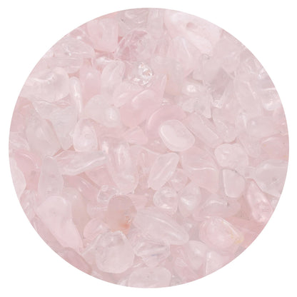 Youngbling Natural Chip Stone Beads 450 Pcs 5-8mm Healing Crystal Irregular Gemstone Drilled Lose Rocks Rose Quartz Beads for Bracelet Jewelry Making