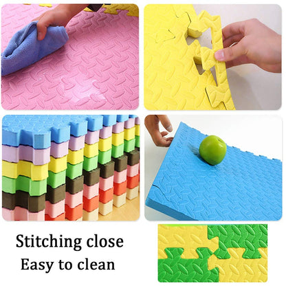 ALGFree Children Kids Baby Foam Puzzle Play Mat Interlocking Activity Protection Flooring Mat Soft EVA Pad, Colour Customizable (Color : C, Size : 30x30x1.2cm-24pcs)