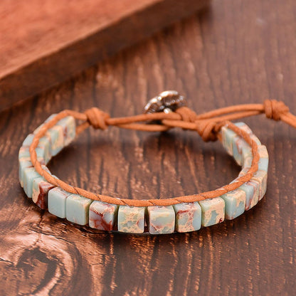 ZOSOJONA 7 Chakra Bracelet Bohemian Handmade Leather Wrap Healing Protection Natural Stone Yoga Beaded Bracelets Boho Friendship Jewelry